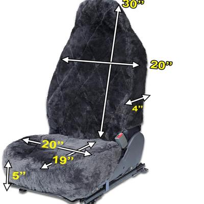 OxGord Geniune Sheepskin Seat Covers (Single Bucket) Wool Sheep Skin Shearling Car Accessories Best for Front Bucket Auto Seats Cover on...