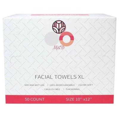 50 Pack XL (10" x 12") Face Cleaning Towels USDA Biobased, Disposable & Ultra Soft Facial Towels - Dry & Wet Use,...