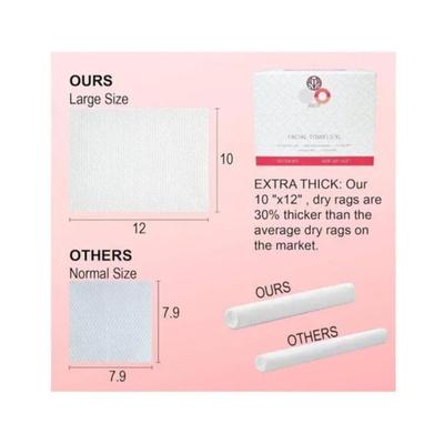 50 Pack XL (10" x 12") Face Cleaning Towels USDA Biobased, Disposable & Ultra Soft Facial Towels - Dry & Wet Use,...