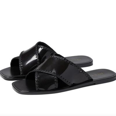 Size 7 Jack Rogers Womens SLOAN X BAND Open Toe Slip On Slide Sandals