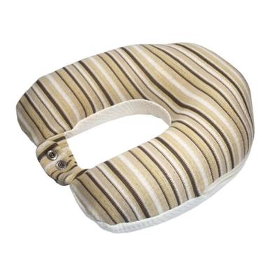 Essentia Montreal Canada Er-GO Organic Travel Neck Pillow in Tan Stripes