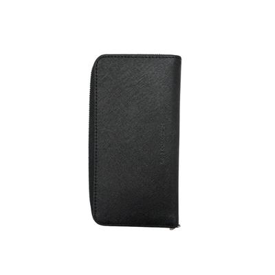 Ring Concierge Leather Travel Portfolio w/Anti Tarnish Suede Interior, Ring Bars, Necklace Loops, Split Pocket & Zip Closure