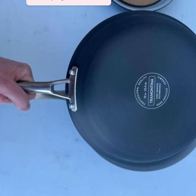 A - Tramontina 3-pack Hard Anodized Aluminum Ceramic Nonstick Fry Pan Set