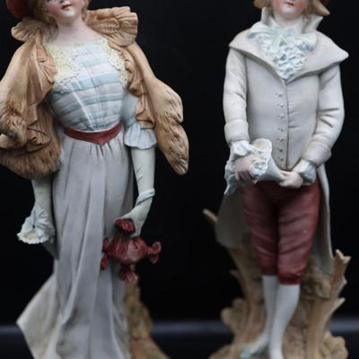 Vintage Hand Painted Man and Woman Figurines