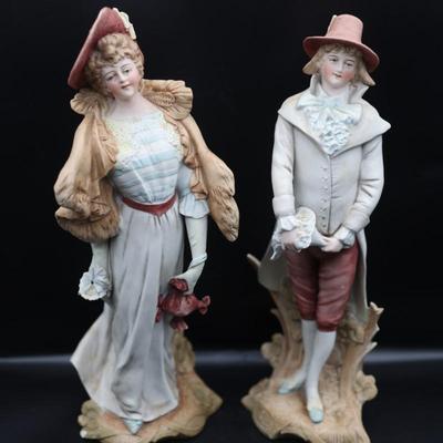 Vintage Hand Painted Man and Woman Figurines