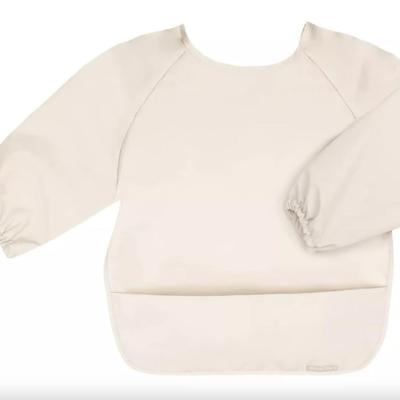 Willow + Sim Long Sleeve Washable Baby Bob w/Food Catcher in Parchment White