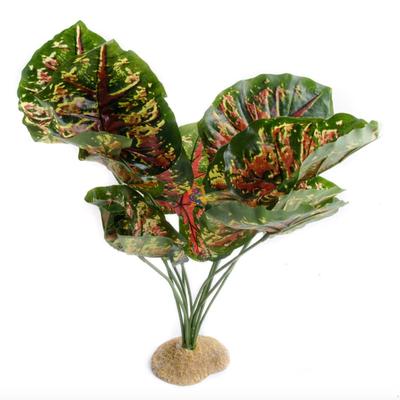 Aquaglobe 20" Red Casia Silk Plant - Fresh Water, Salt Water & Reptile Use