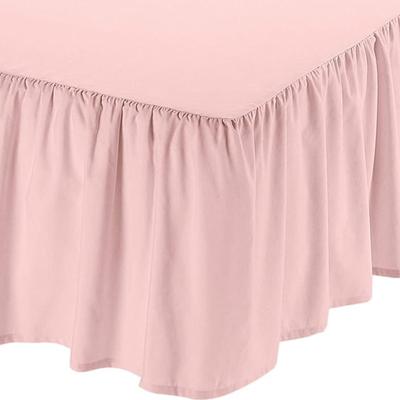 Size Full/Queen Peony Pink Amazon Basic Ruffled Bed Skirt Hypoallergenic Bedding