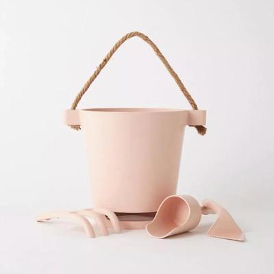 Willow + Sim Sandy Pink Bamboo Kids Beach or Garden Bath Toy Set