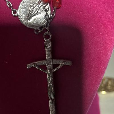 Red beaded rosary