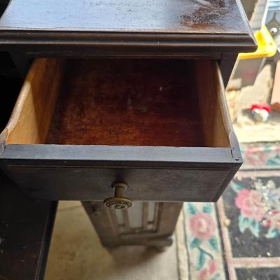 Antique wood Secretary desk with drop down front - For repair