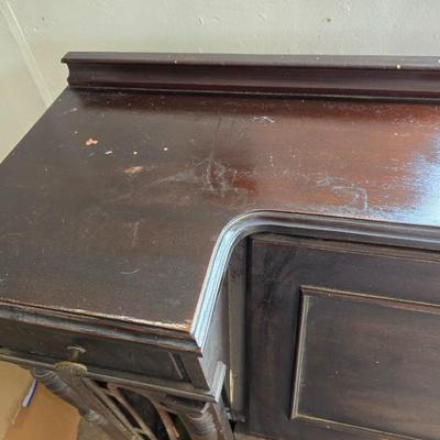 Antique wood Secretary desk with drop down front - For repair