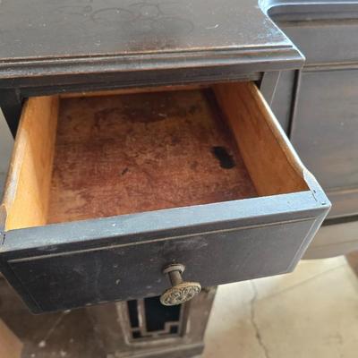 Antique wood Secretary desk with drop down front - For repair
