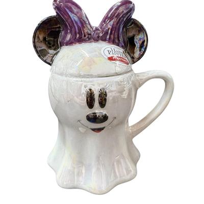 Disney Ghost Minnie Mouse Halloween Lidded Mug by Zrike