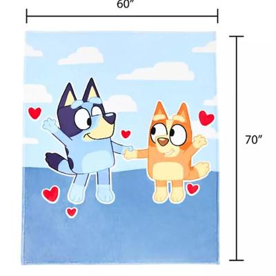 BLuey & Bingo "Love Bugs" Valentine Licensed Silk Touch Throw, 60" x 70"
