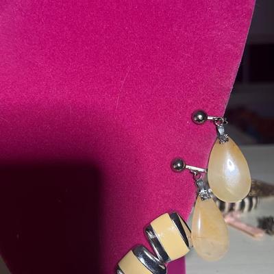 Silver toned clip on earrings