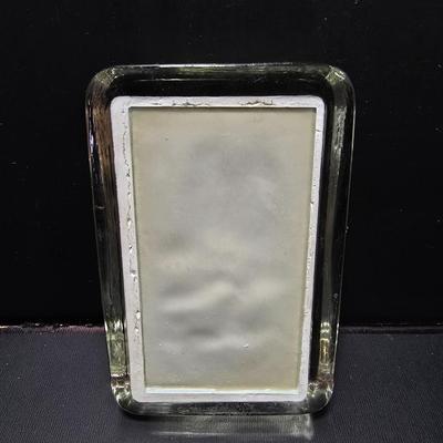 Vintage train Railroad glass paperweight