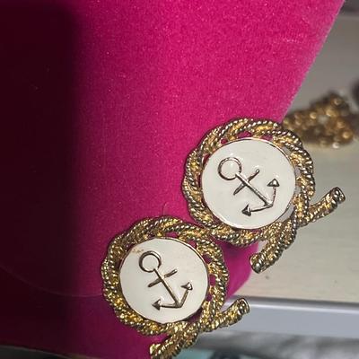 Golden toned clip on earrings