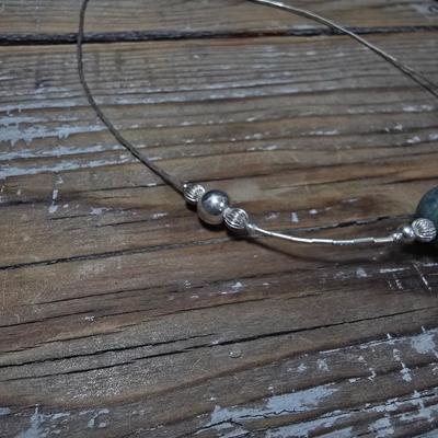 .925 Marked Necklace with stone pendant