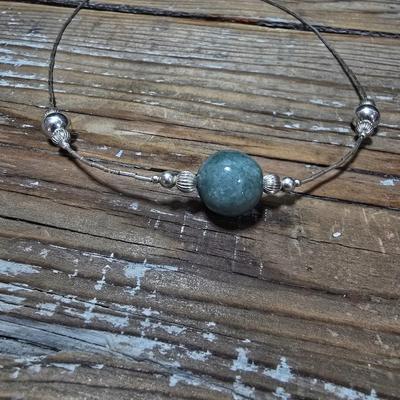 .925 Marked Necklace with stone pendant