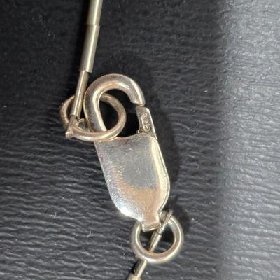 .925 Marked Necklace with stone pendant