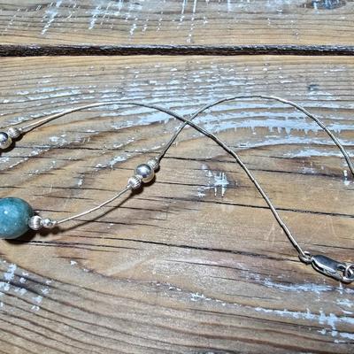 .925 Marked Necklace with stone pendant