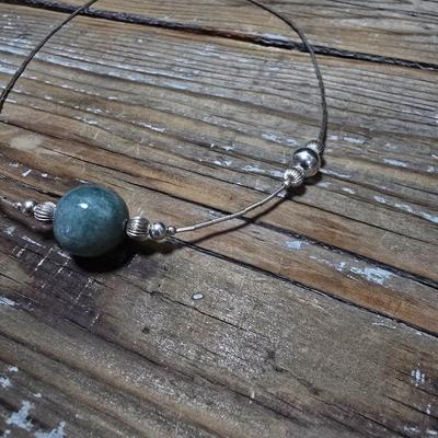 .925 Marked Necklace with stone pendant