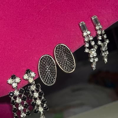 Silver toned clip on earrings