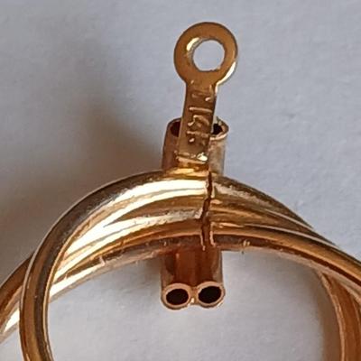 A pair of 14k Earrings with no posts / hooks and a beautiful necklace pendant