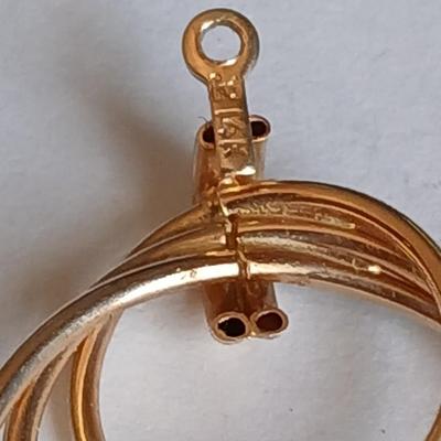 A pair of 14k Earrings with no posts / hooks and a beautiful necklace pendant