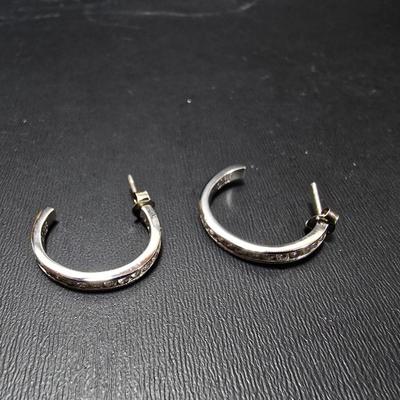 Sterling steel Hoop earrings and bracelet