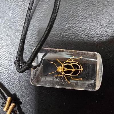 Ant and Beetle necklace