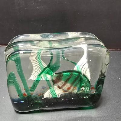 Murano style glass Fish / aquarium paperweight