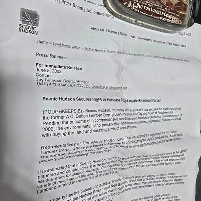 Vintage A.C. Dutton Lumber Corporation paperweight - Springfield Mass.