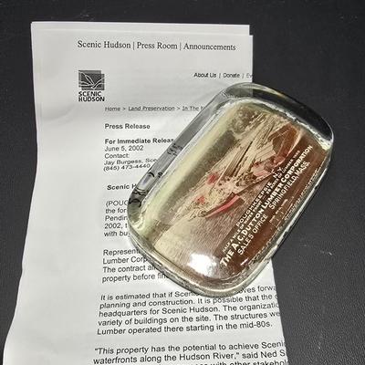 Vintage A.C. Dutton Lumber Corporation paperweight - Springfield Mass.