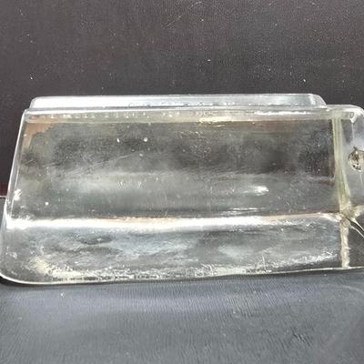 Vintage glass Madeira Hill & Co. paperweight and an Advertising Trade Adairack Mark Glass paperweight