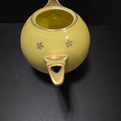 Vintage 1940's Hall Canary Yellow Tea Pot Art Deco Shape Teapot