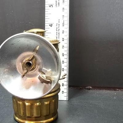 Vintage Shanklin Mfg. Brass Guy's Dropper Miner's Carbide Lamp with Reflector 1920's