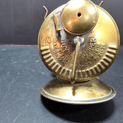 Vintage Shanklin Mfg. Brass Guy's Dropper Miner's Carbide Lamp with Reflector 1920's