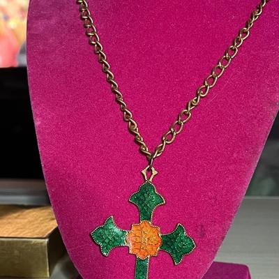 Golden cross necklace