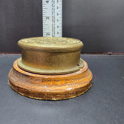 Neptune Meter Co Tribute water meter replica paperweight and a Babbitt metal /lead paperweight