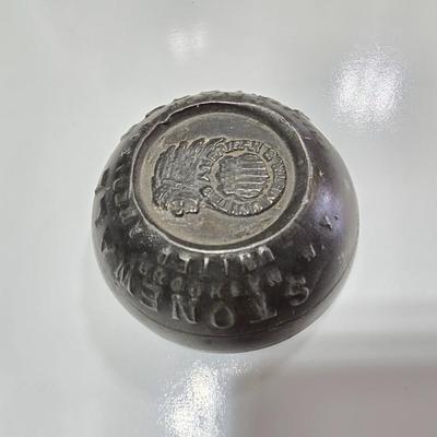 Antique stonewall babbitt Indian united American Metal lead paperweight