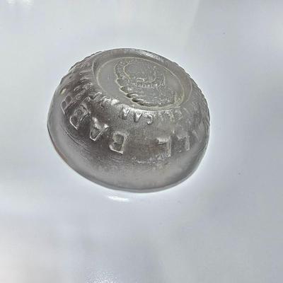 Antique stonewall babbitt Indian united American Metal lead paperweight