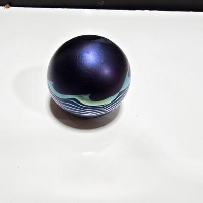 Steven Correia Crescent Moon Over Ocean 1988 Paperweight