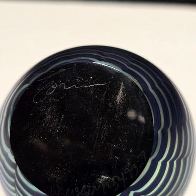 Steven Correia Crescent Moon Over Ocean 1988 Paperweight