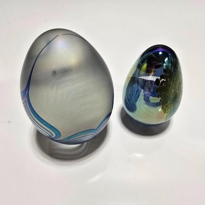 Decorative Glass Egg shaped paperweights