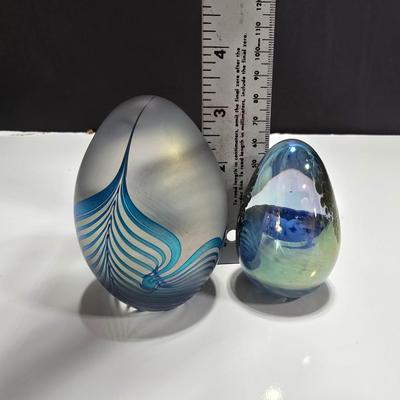 Decorative Glass Egg shaped paperweights