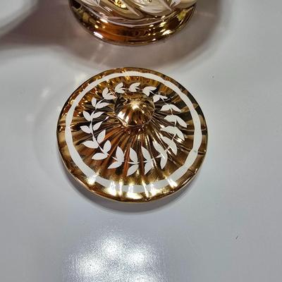 Vintage Sadler Swirl Gold Teapot White Leaf Design Made in England Numbered on base