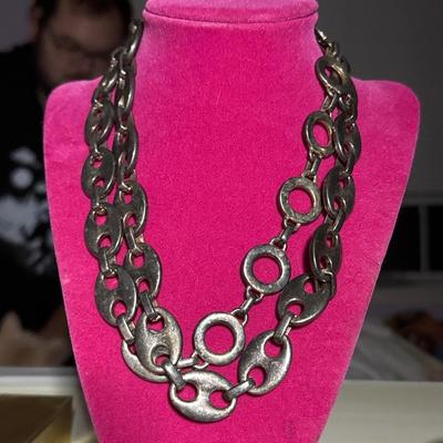 Silver toned necklace