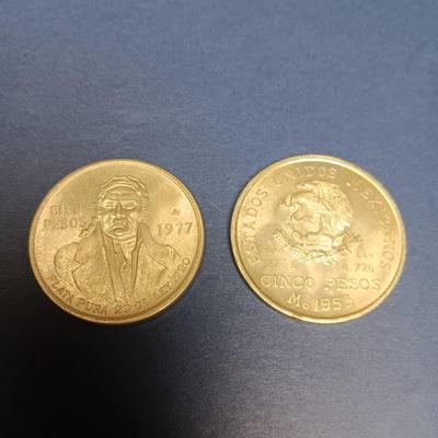 1953 5 PESOS "CHAPEL" MEXICAN SILVER DOLLAR